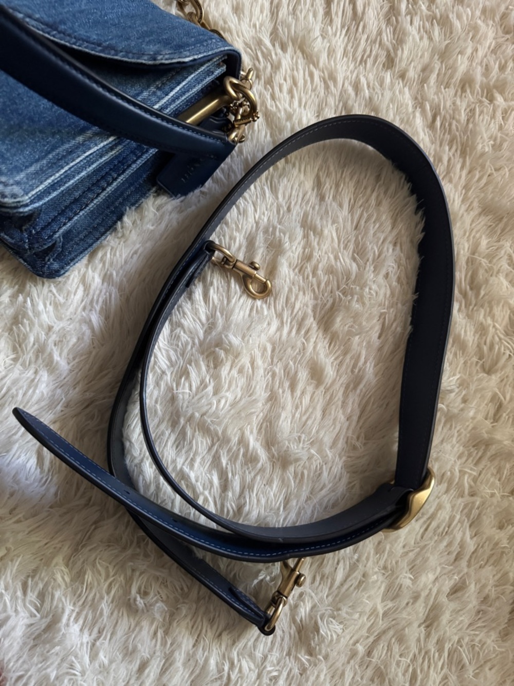 Coach Chain Tabby 26 Denim Shoulder Bag - Picture 15 of 16